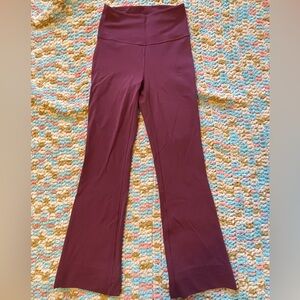 Lululemon Groove Nulu Super-High-Rise Flared Pants Burgundy Bay Size 00/1